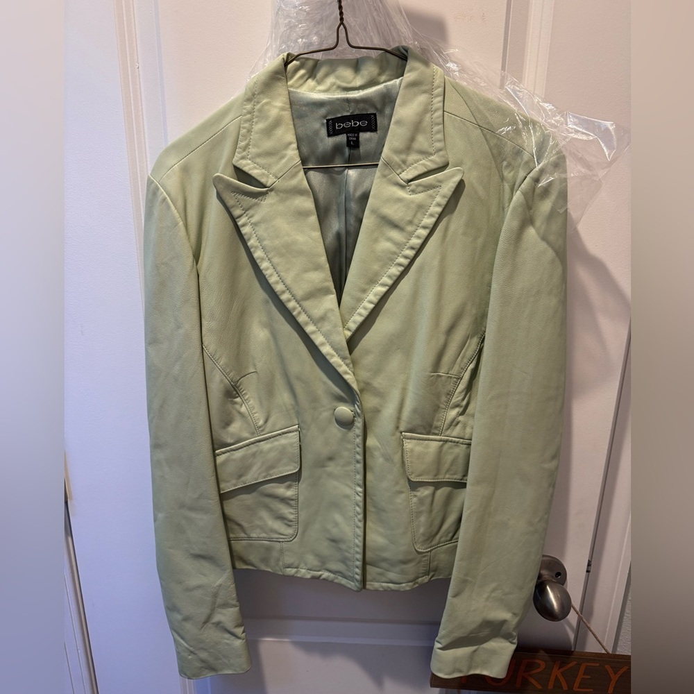 Genuine leather jackets in excellent condition for sale. Size L from Bebe.